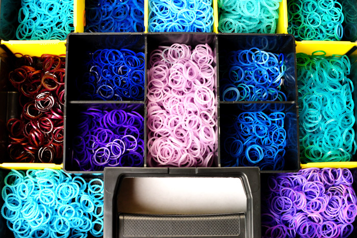 blue rainbow loom bands