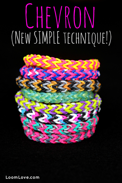 Bracelet élastique CHEVRON - Méthode simple et rapide en 15 minutes -  RAINBOW LOOM (français) 