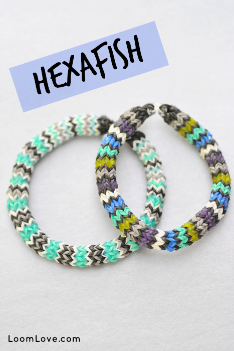 Rainbow Loom Hexafish Bracelet Design