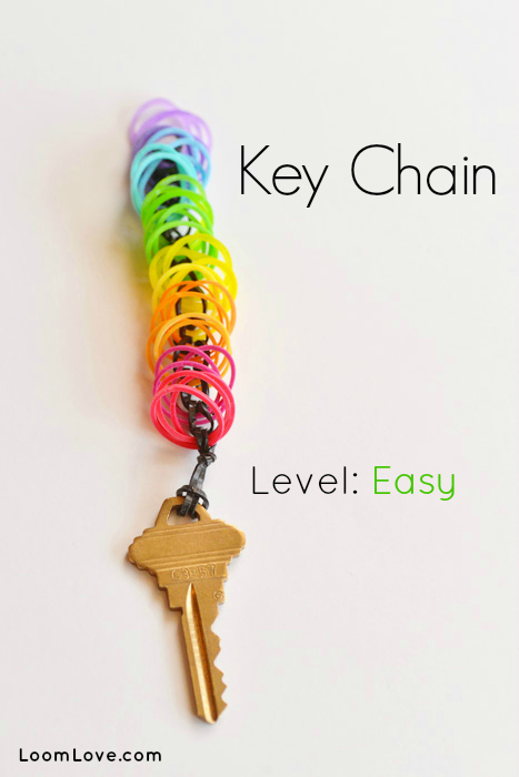 rainbow loom key chain