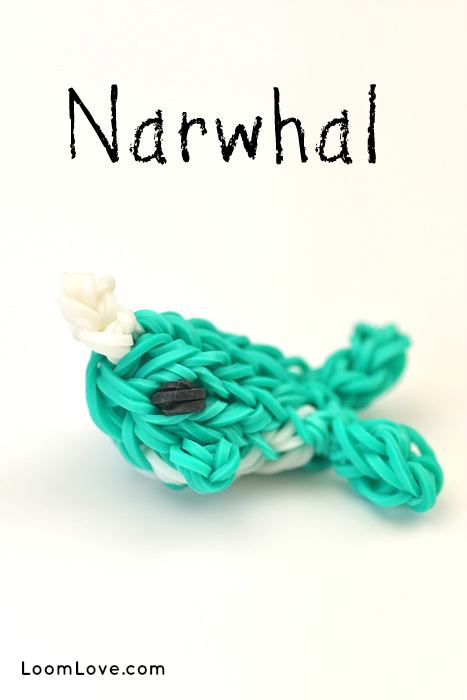 How to Make a Rainbow Loom Narwhal Charm