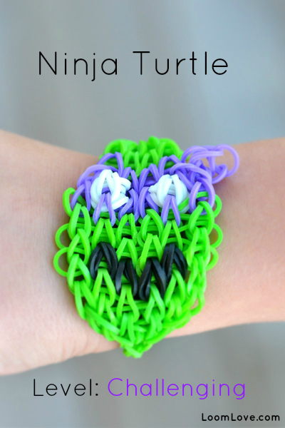 ninja turtle rainbow loom bracelet