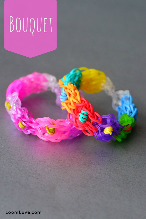 rainbow loom bouquet