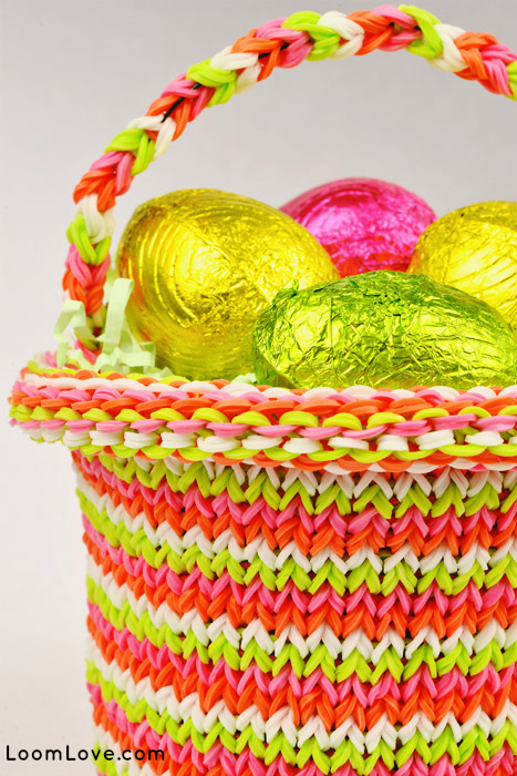 rainbow loom easter basket