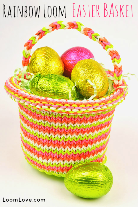 rainbow loom easter basket