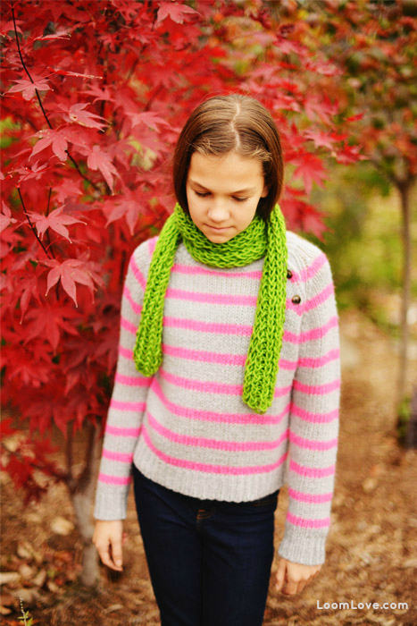 rainbow loom scarf