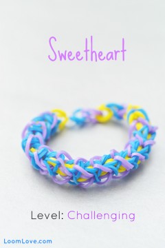 sweetheart rainbow loom bracelet