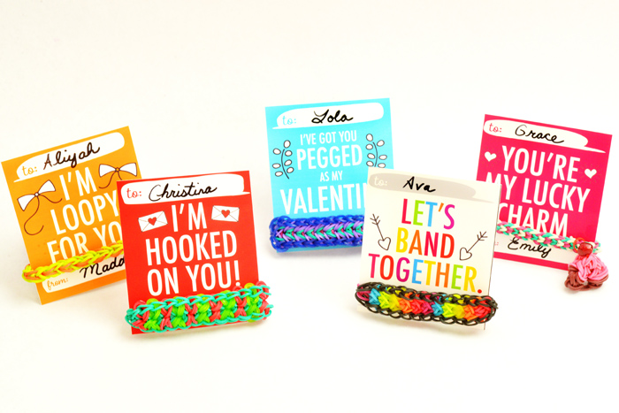 rainbow loom valentines