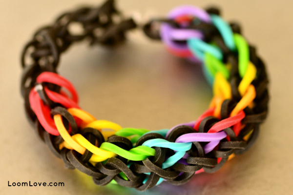 ziagonal rainbow loom bracelet