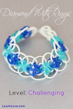 How to Make the Rainbow Loom Diamond with Rings