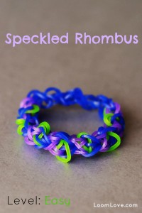 How to Make the Rainbow Loom Speckled Rhombus